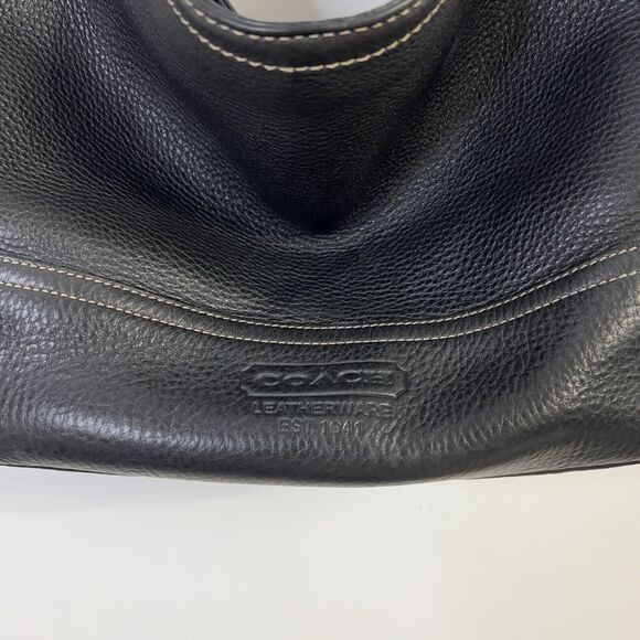 Coach Shoulder Bag Leather Black Authentic NoK05S-5715 - Picture 4 of 14
